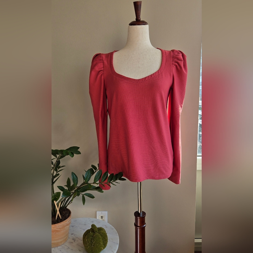 Nine West Pink Puff Sleeve Top - Size S